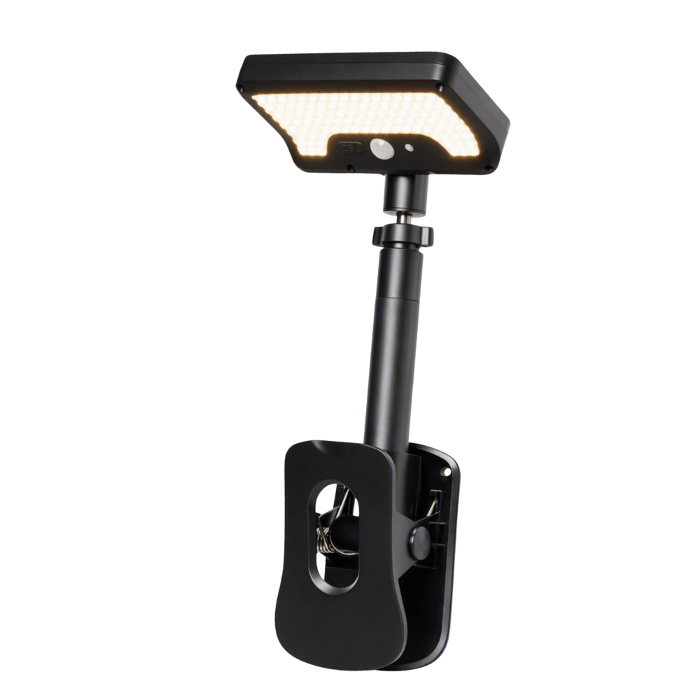 Instantly Secure Clip On Solar Light -Black - Ozerty