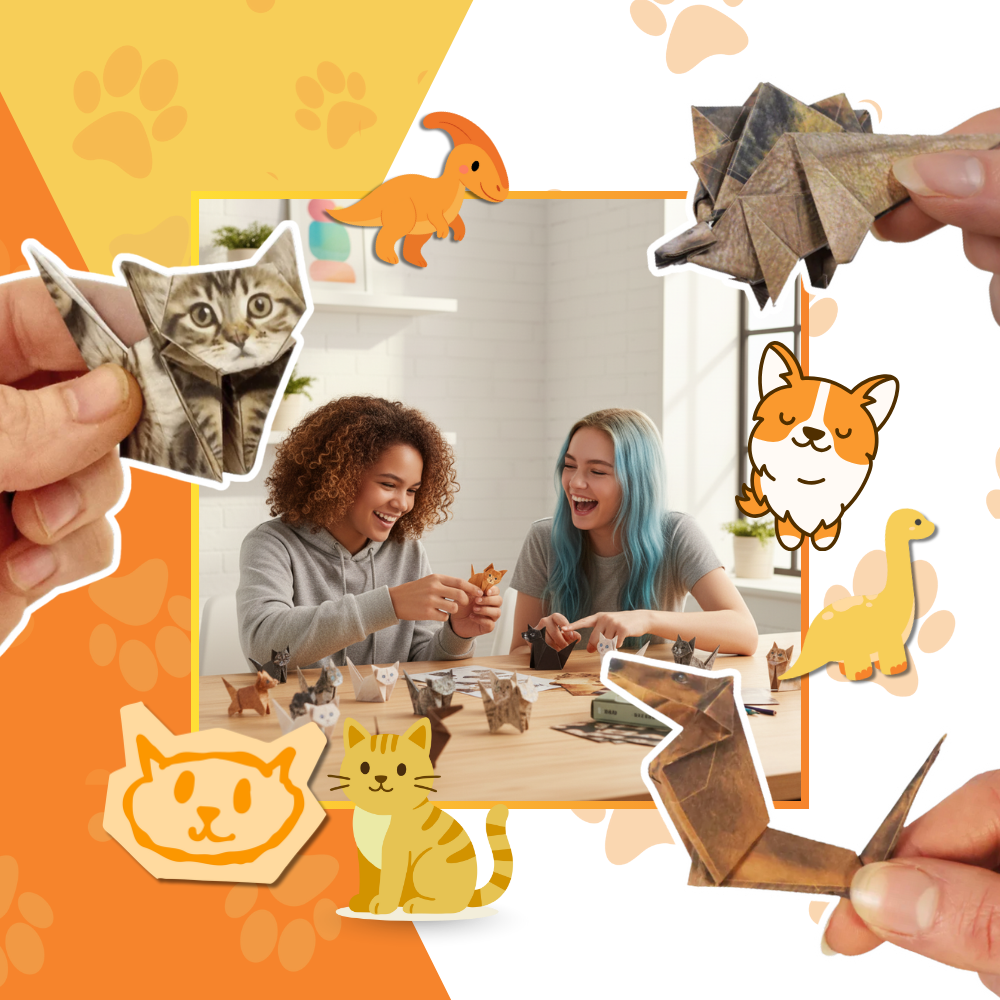 3D Pet Origami Paper - Ozerty