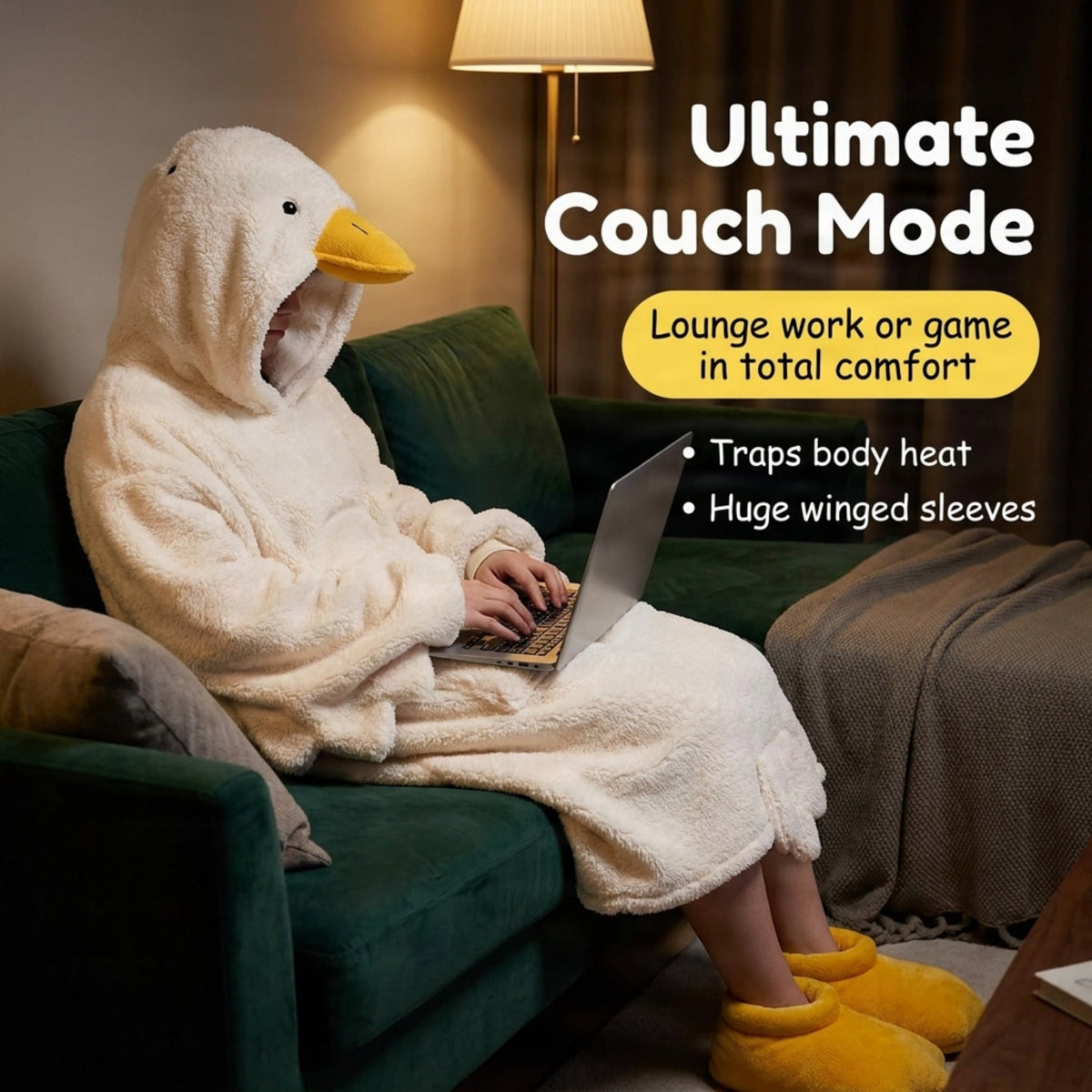 Cozy Oversized Goose Blanket Hoodie - Ozerty