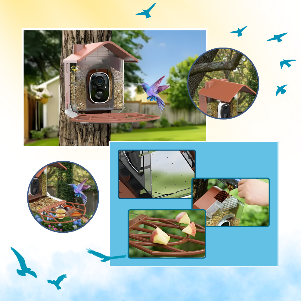 AI Solar Bird Feeder - Ozerty