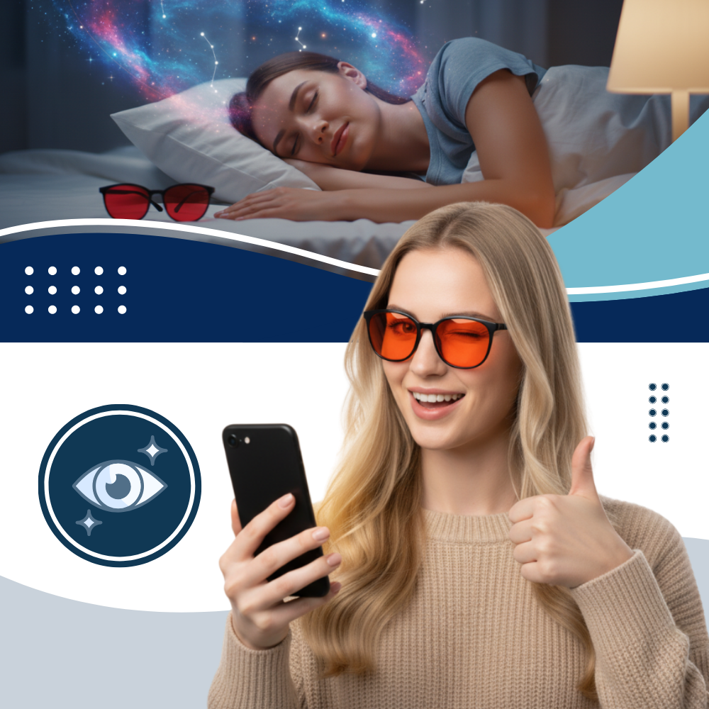 Blue Light Filter Red Glasses - Ozerty