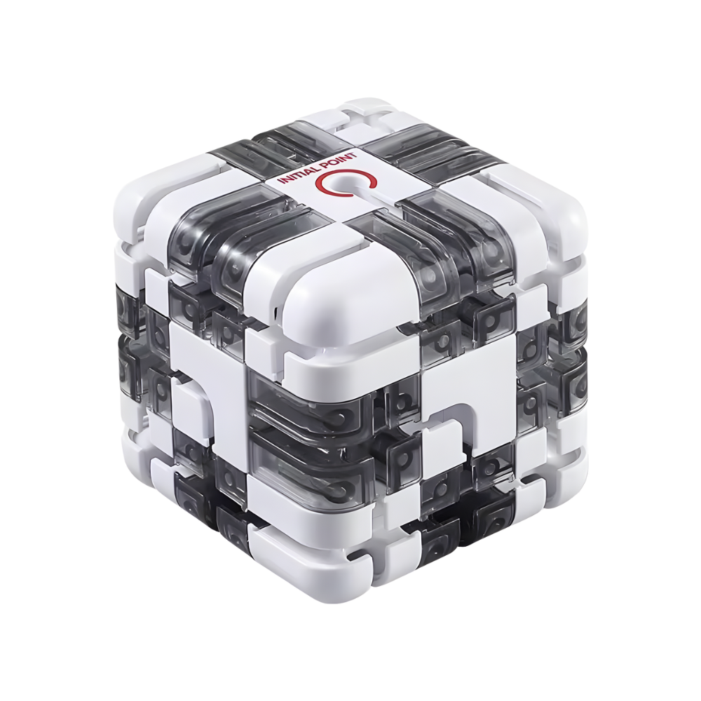 Brain Builder Maze Cube -White Gray - Ozerty