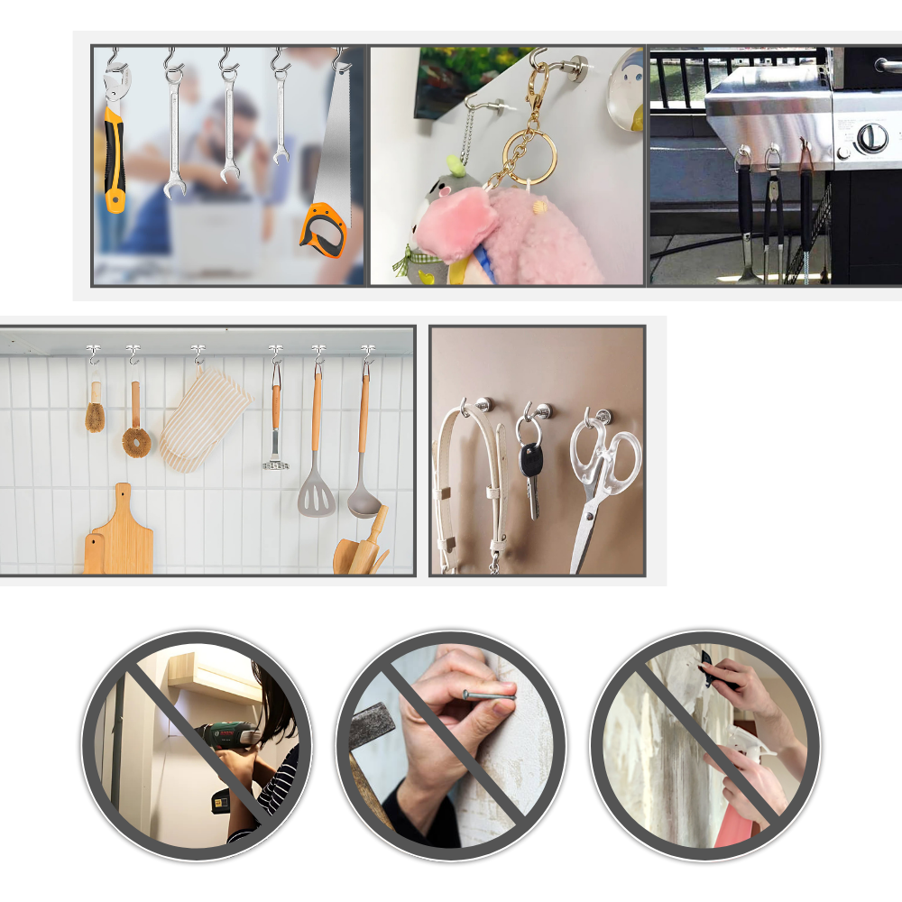 Cabin Magnetic Grip Hooks - Ozerty