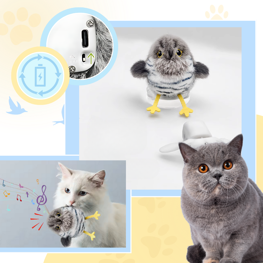 Cat Lifelike Interactive Bird Toy - Ozerty