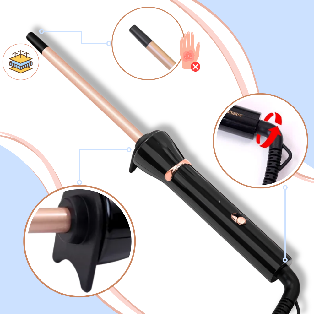 Ceramic Micro Curl Wand - Ozerty