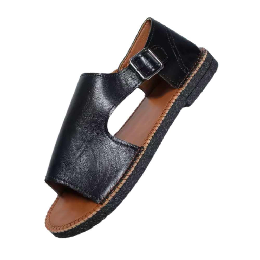 Chic Vintage Orthopedic Sandals -Black - Ozerty