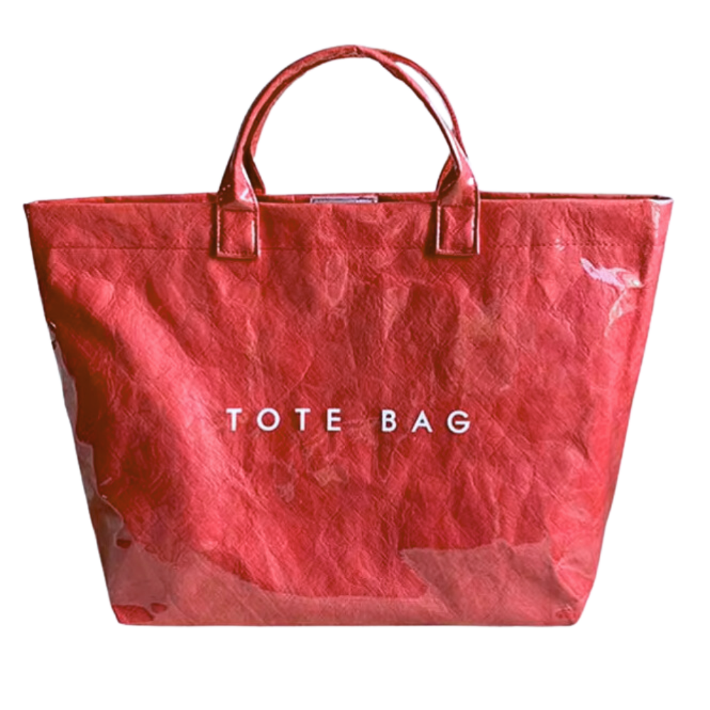 Classic Large Waterproof Tote Bag -Crimson - Ozerty