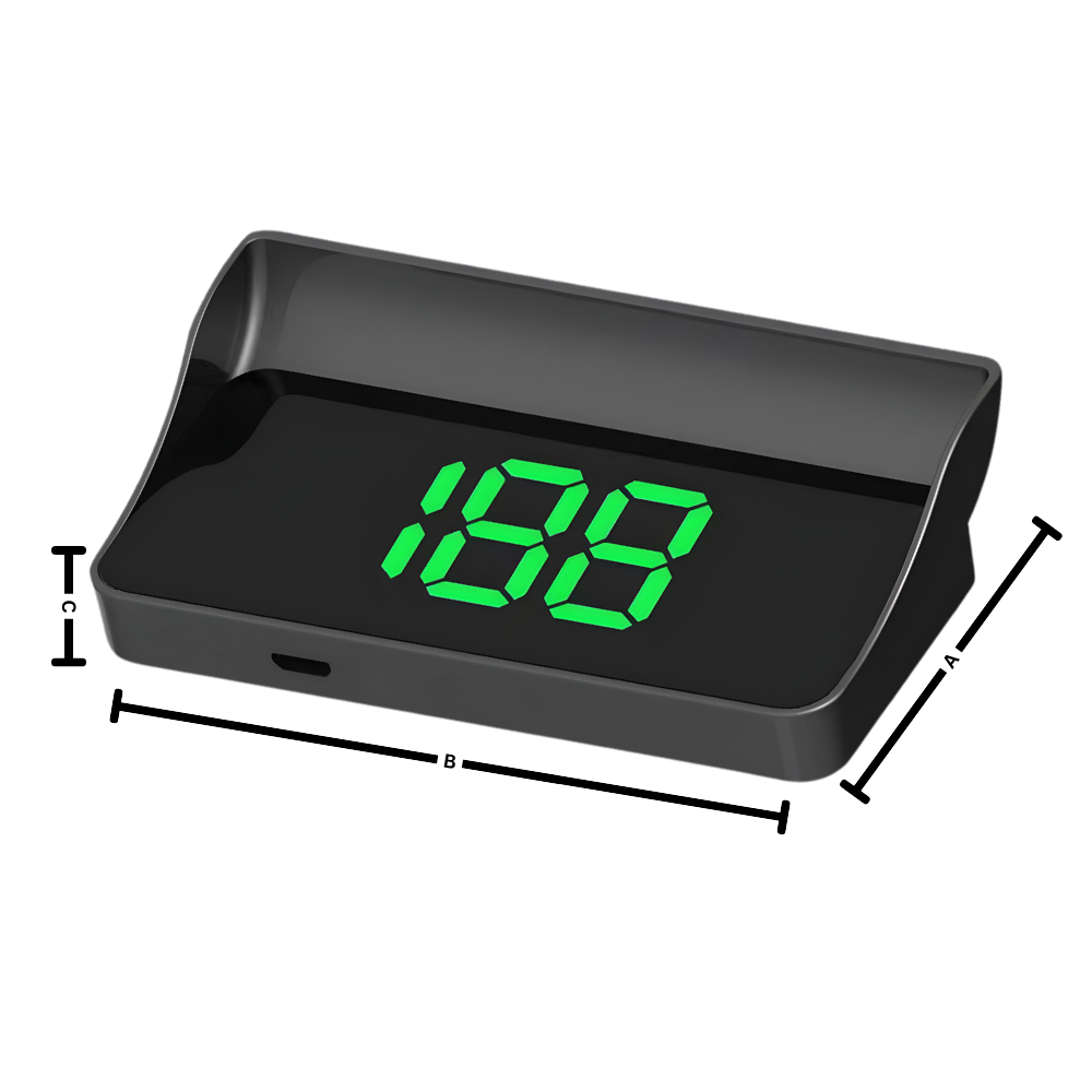 Clear & Intuitive Projector Windshield Speedometer - Ozerty