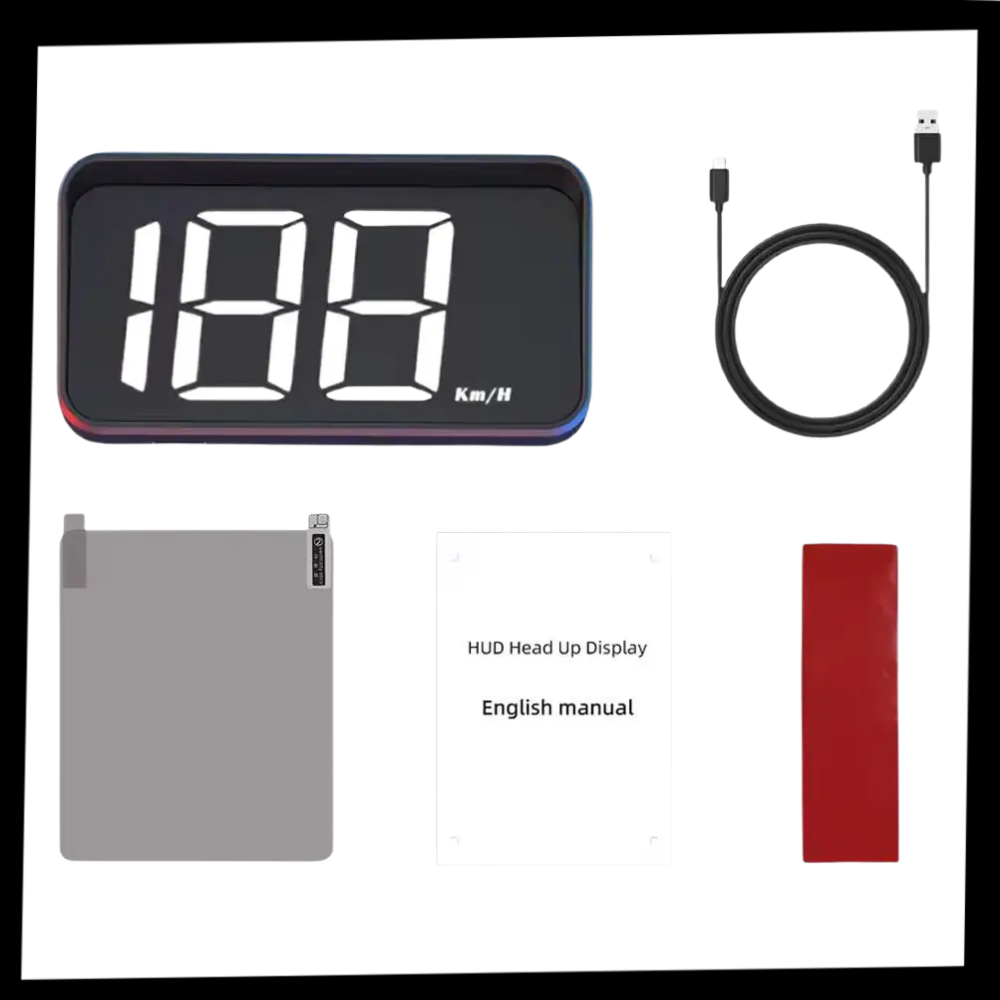 Clear & Intuitive Projector Windshield Speedometer - Ozerty