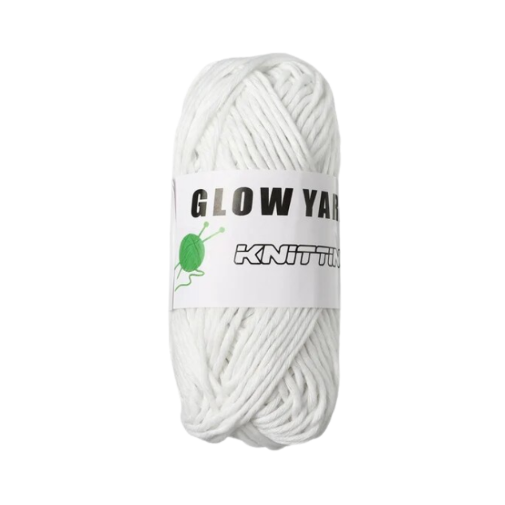 Colorful Soft Glow Yarn -White - Ozerty