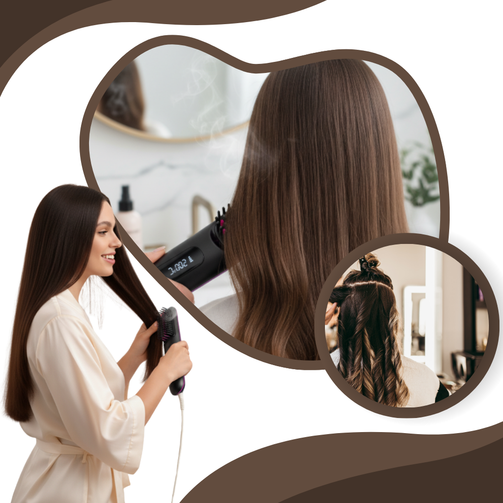 Confidence Boost Hair Straight Heat Brush - Ozerty