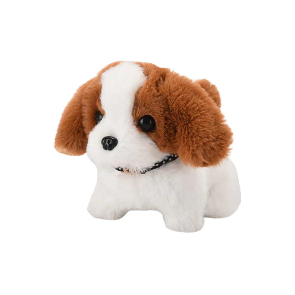 Cuddly Interactive Puppy Toy -Saint Bernard Brown - Ozerty