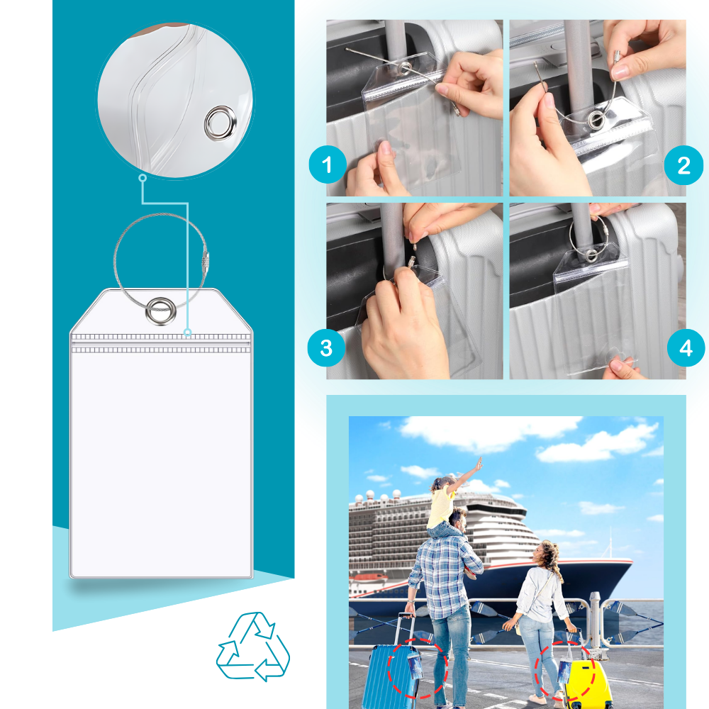 Custom Waterproof Luggage Tag - Ozerty