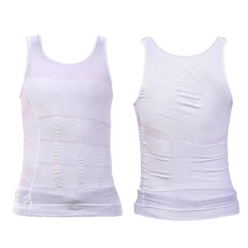 Discreet Men's Slimming Body Shaper -White - Ozerty