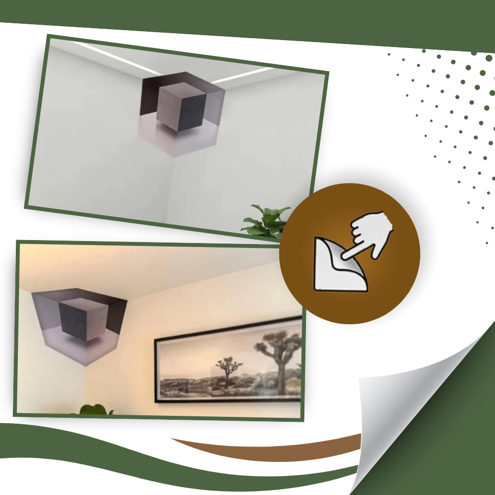Easy Stick 3D Illusion Wall Decal - Ozerty