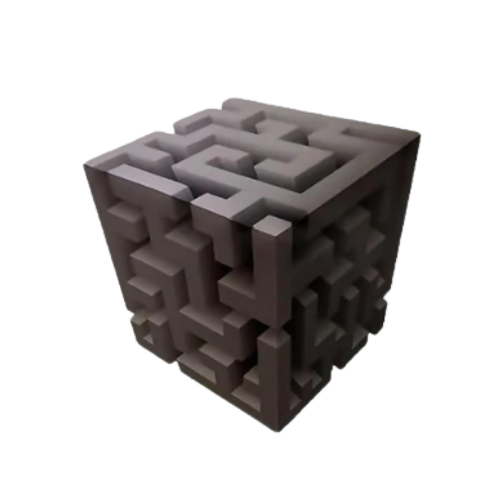 Easy Stick 3D Illusion Wall Decal -Labyrinth Cube - Ozerty