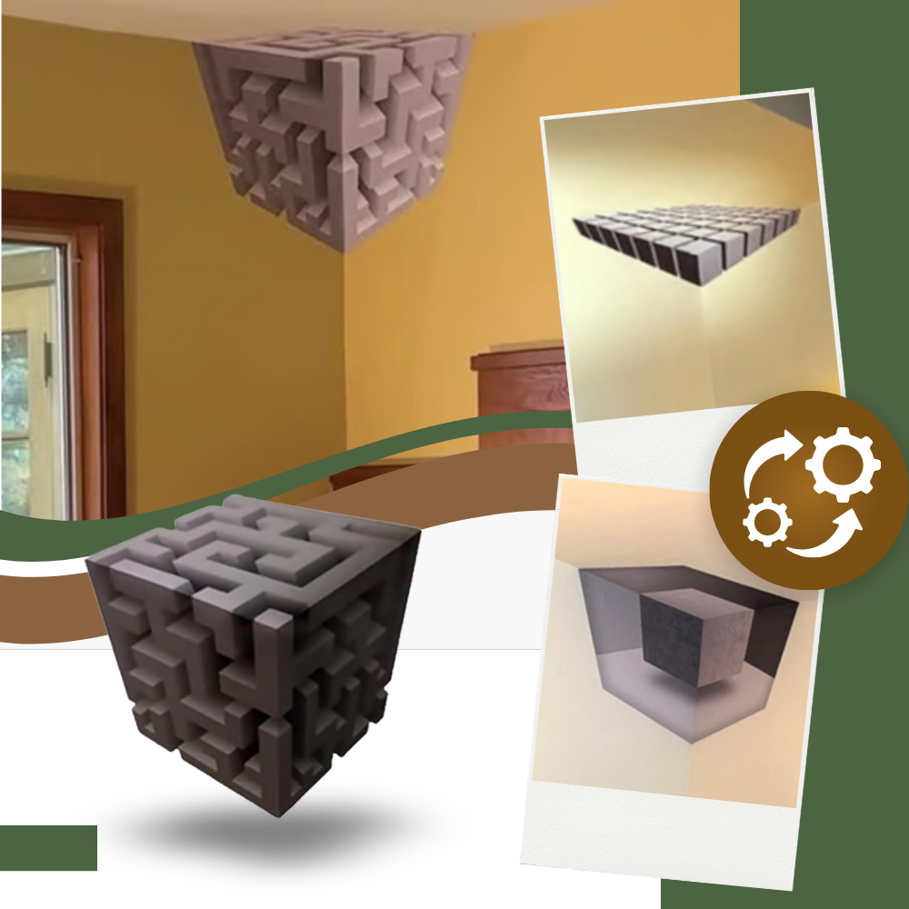 Easy Stick 3D Illusion Wall Decal - Ozerty