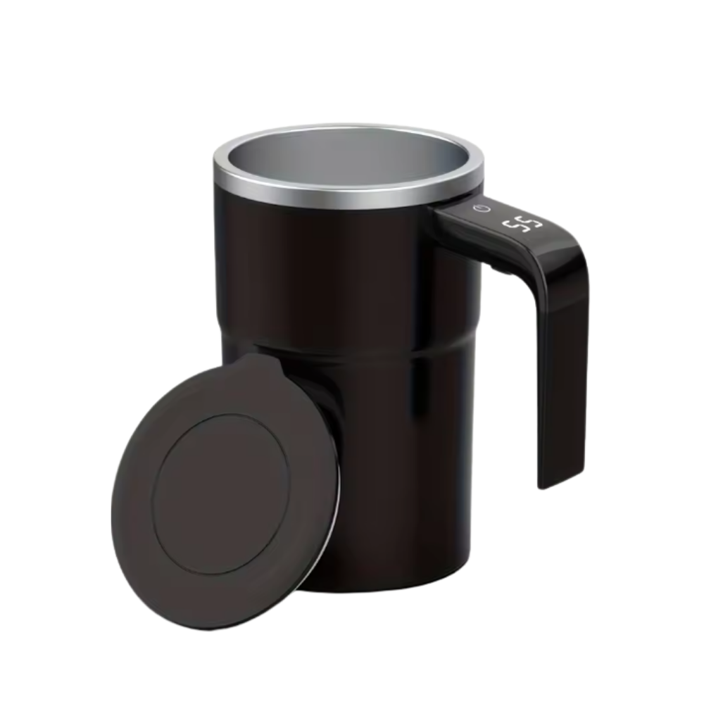 Effortlessly Smart Self-Stirring Cup -Black - Ozerty