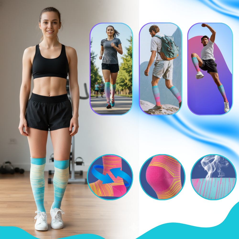 Elastic Open Toe Compression Sock - Ozerty