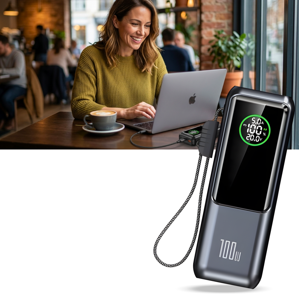 Fast Power Built-In Cable Power Bank - Ozerty