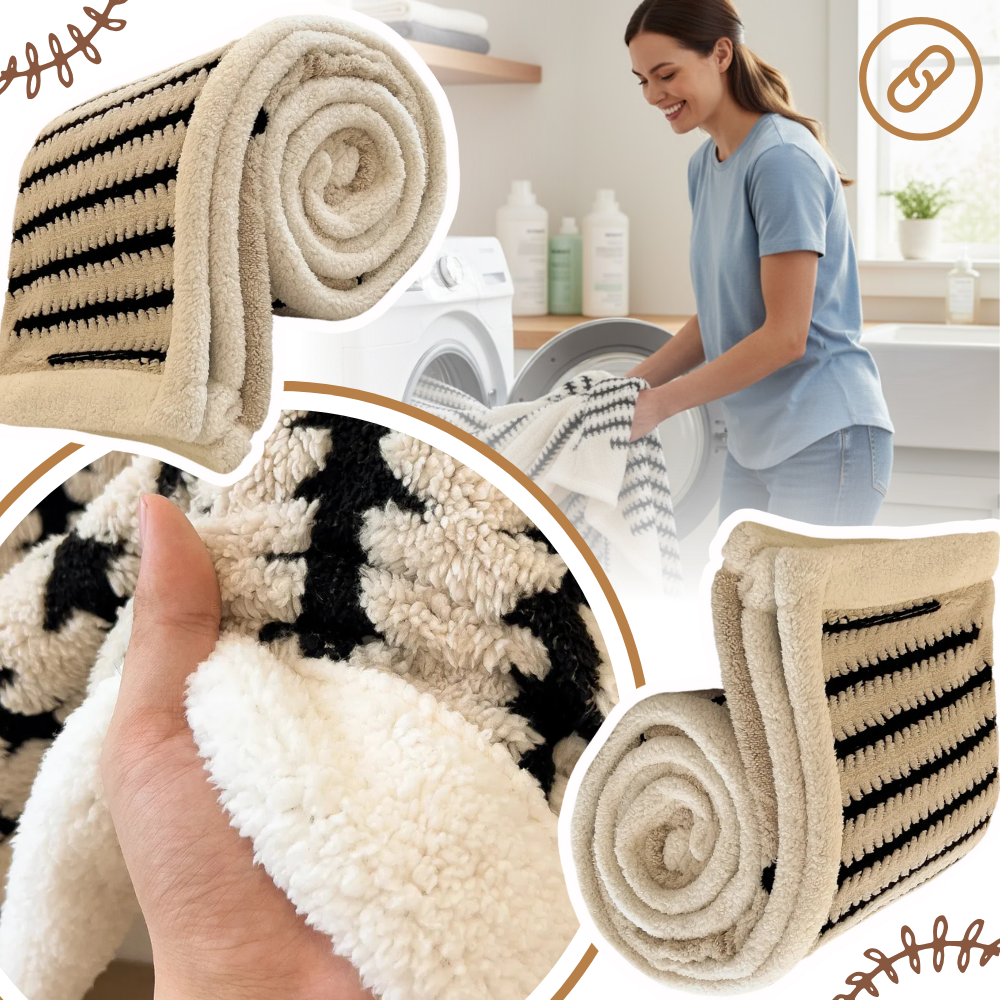 Fluffy Jacquard Winter Blanket - Ozerty