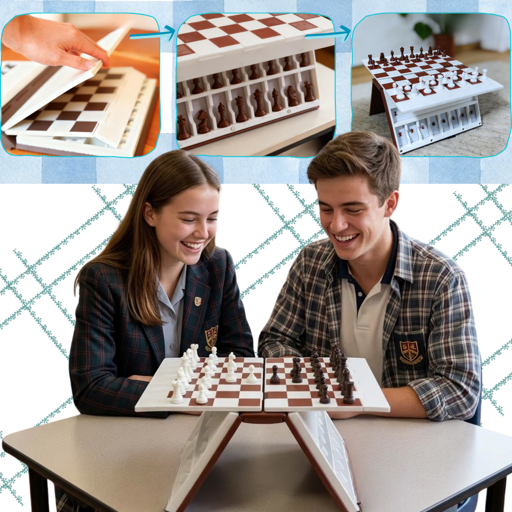 Functional Decor Book Folding Chess Board - Ozerty