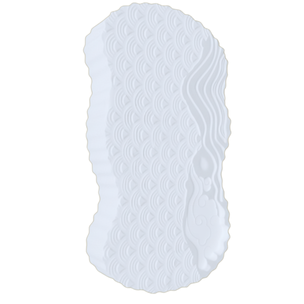 Gentle Exfoliating Bath Sponge -White - Ozerty
