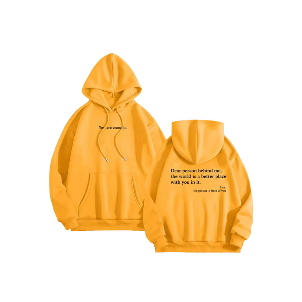 Motivational Loose Women Hoodie -Yellow - Ozerty