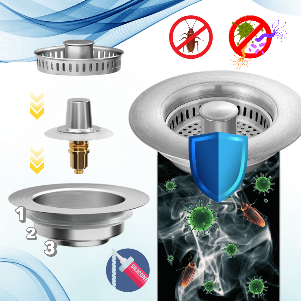 Multi-Function Stainless Steel Sink Drain - Ozerty