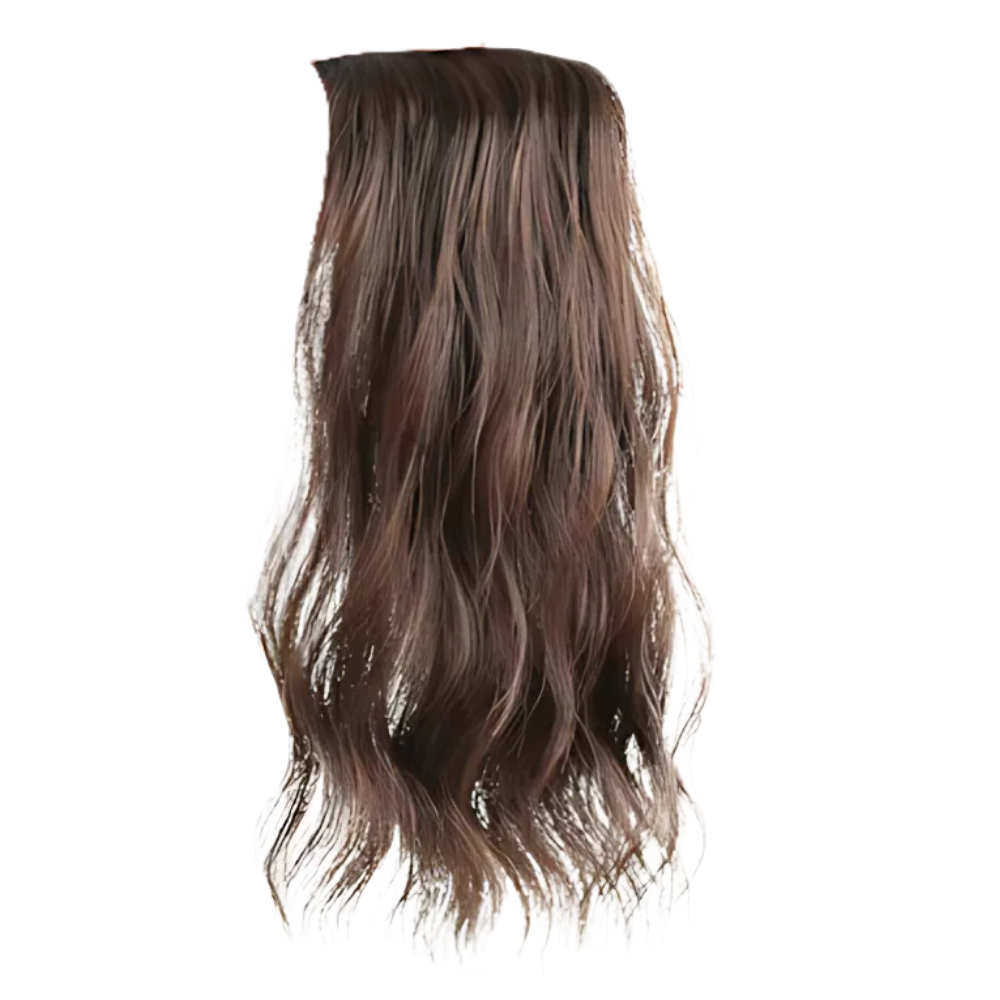 Natural Handwoven Hair Extension Clips -Light Brown - Ozerty