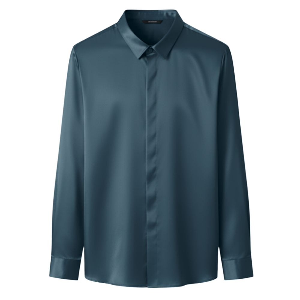 Non Iron Silk Blend Men's Polo -Teal - Ozerty