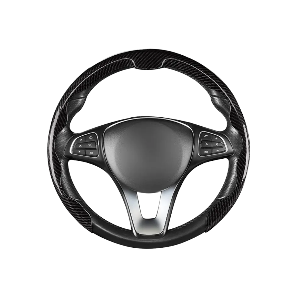 Non-Slip Steering Wheel Cover -Black - Ozerty