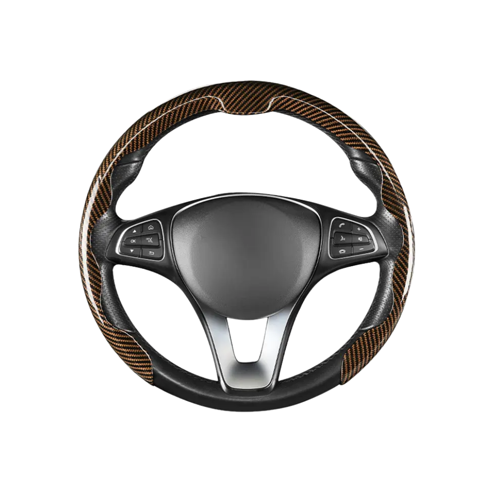 Non-Slip Steering Wheel Cover -Brown - Ozerty