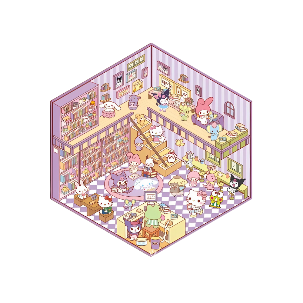 Pastel Home Tales Stickers -Purple House - Ozerty