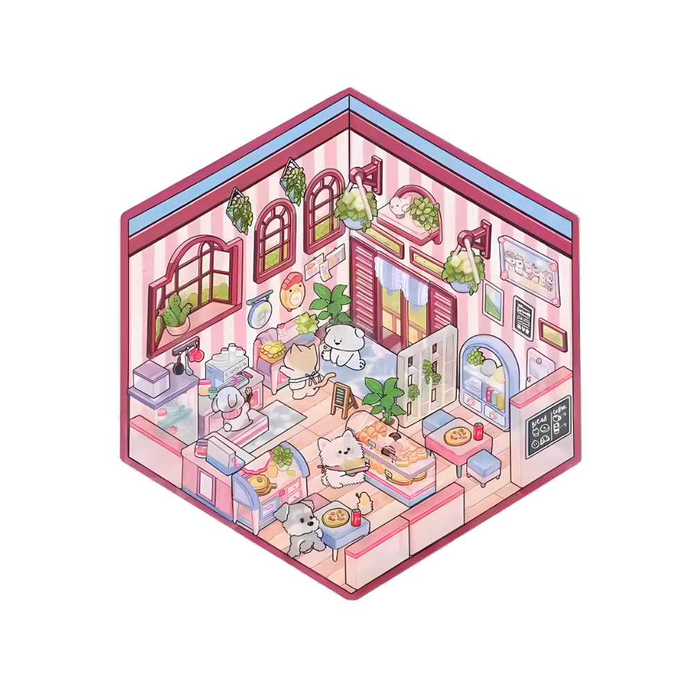 Pastel Home Tales Stickers -Tea Room - Ozerty