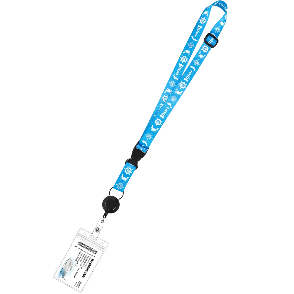 Retractable Cruise Lanyard -Blue Ship - Ozerty