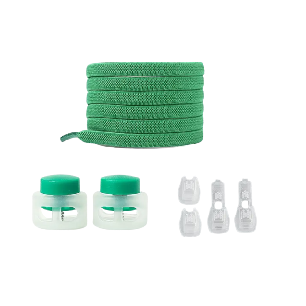 Safe Fashionable Lock Laces -Green - Ozerty