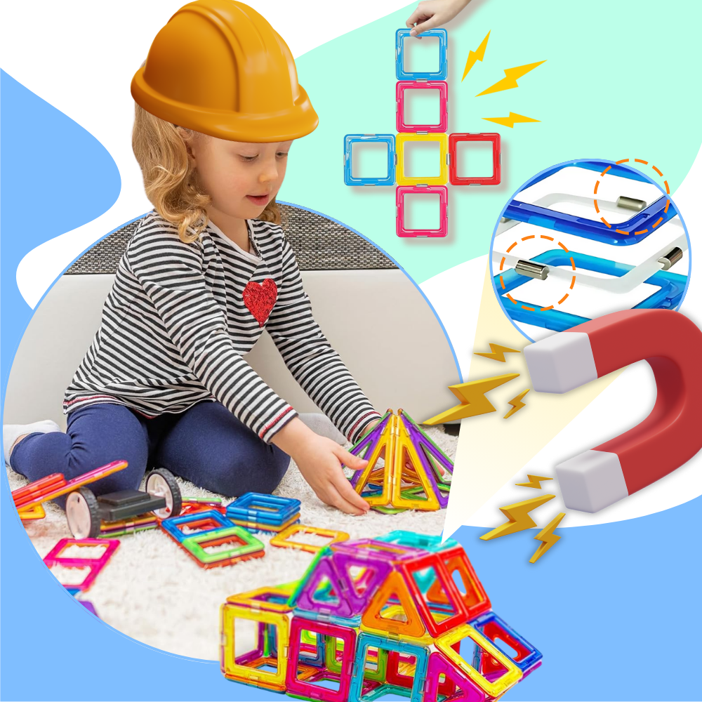 Snap & Build Magnetic Blocks - Ozerty