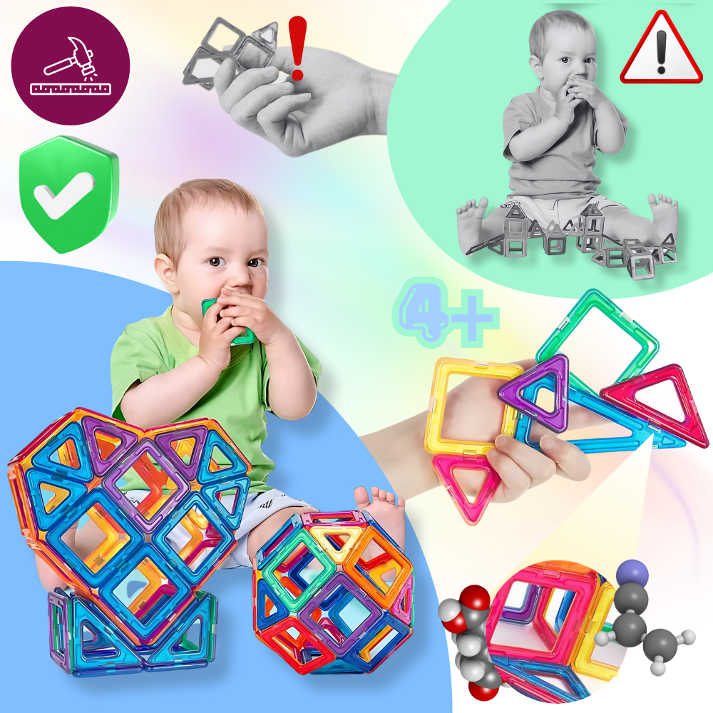 Snap & Build Magnetic Blocks - Ozerty