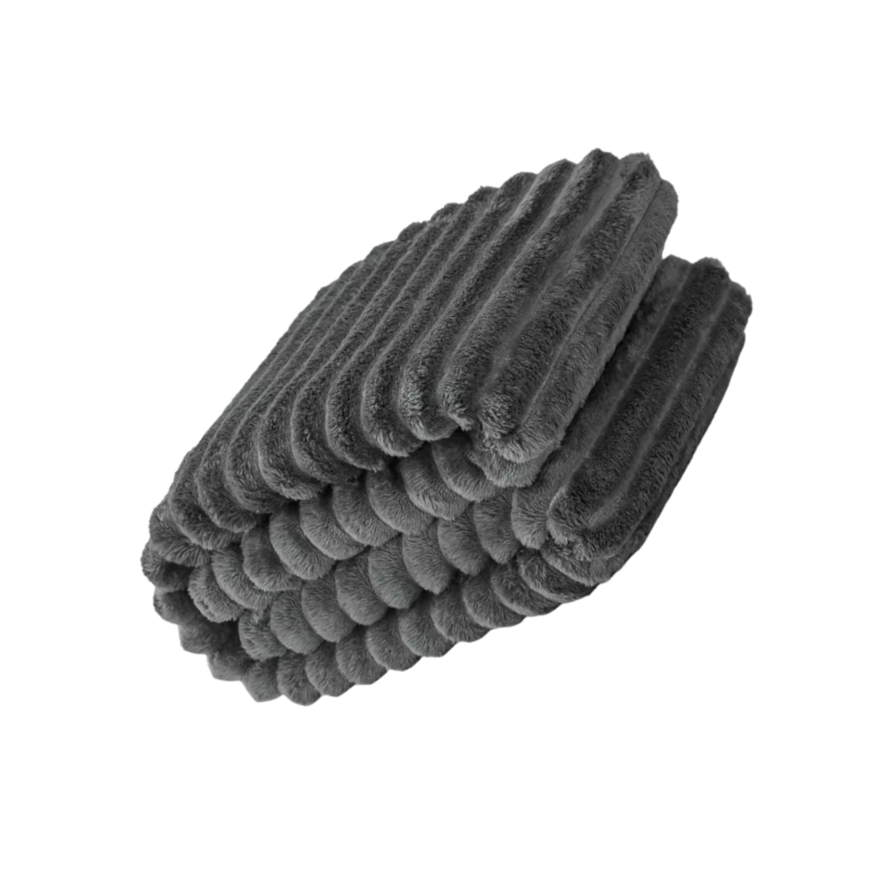 Soft & Cozy Flannel Blanket -Charcoal - Ozerty