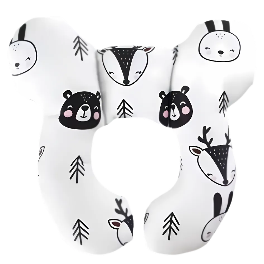 SoftNest Baby Cushion -Bears White - Ozerty