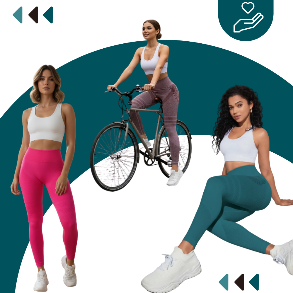Stretchy Seamless Compression 3D Leggings - Ozerty