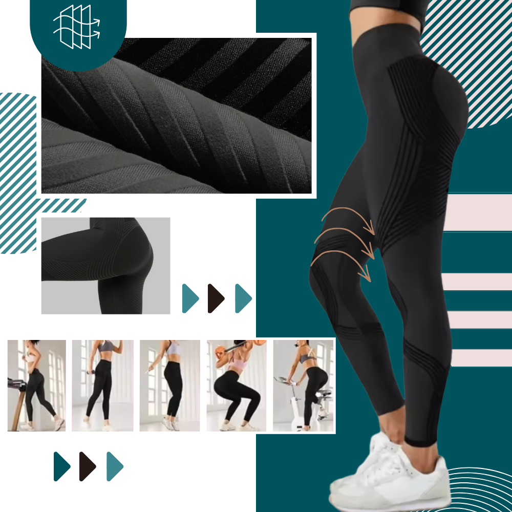 Stretchy Seamless Compression 3D Leggings - Ozerty
