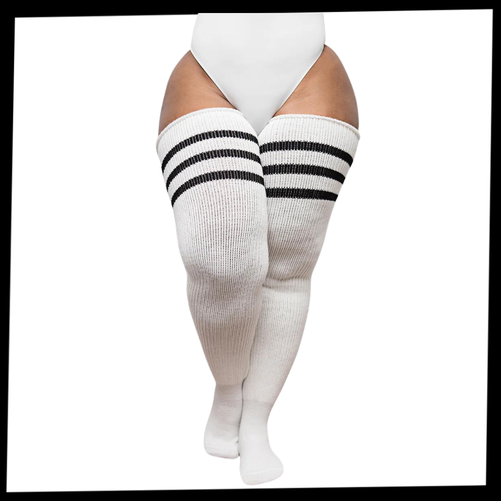 Toe Reinforced Women's Thigh High Socks - Ozerty