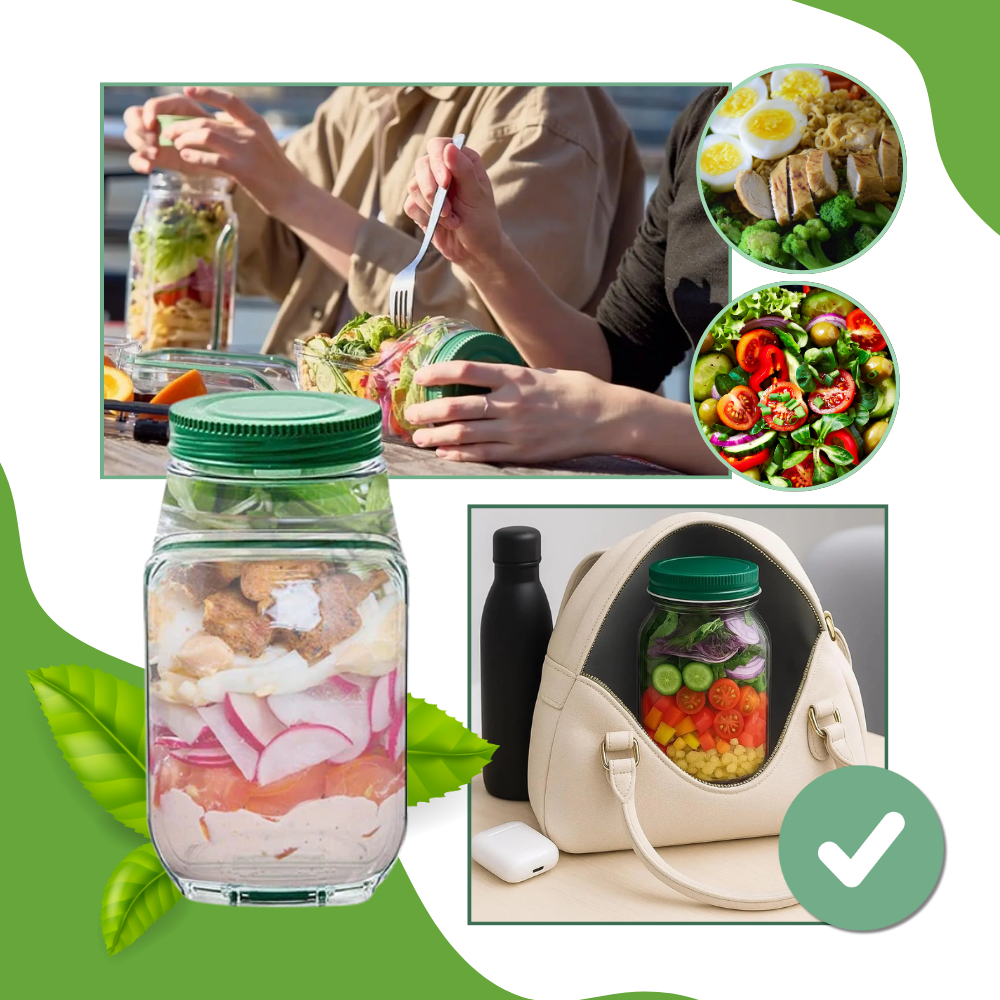 Transparent Meal Prep Jar - Ozerty