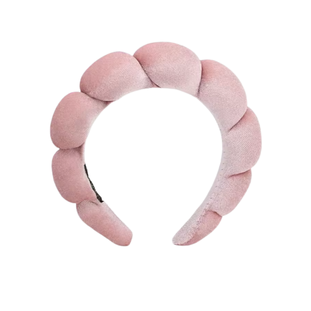 Velvet Skincare Headband -Dust Pink - Ozerty