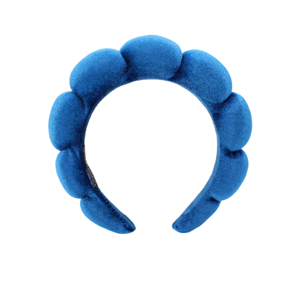 Velvet Skincare Headband -Royal Blue - Ozerty