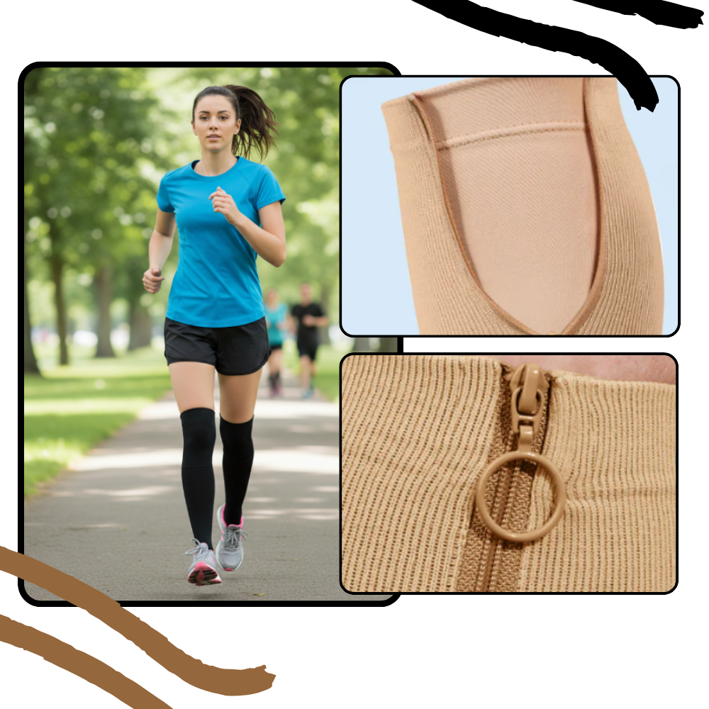 Zippered Knee Compression Sock - Ozerty