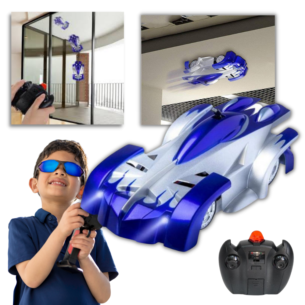 Remote control car that top climbs walls