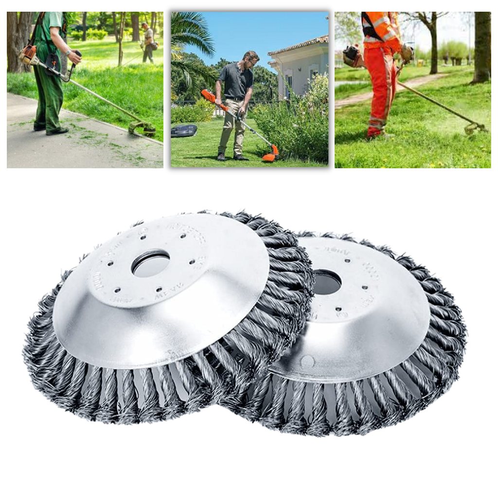 Carbon Steel Wire Grass Trimmer Head Durable Weed Brush Weed Remover